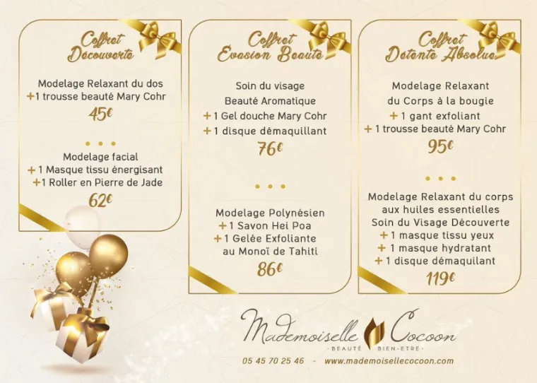 Coffrets de Noël avec soins du corps à Marthon